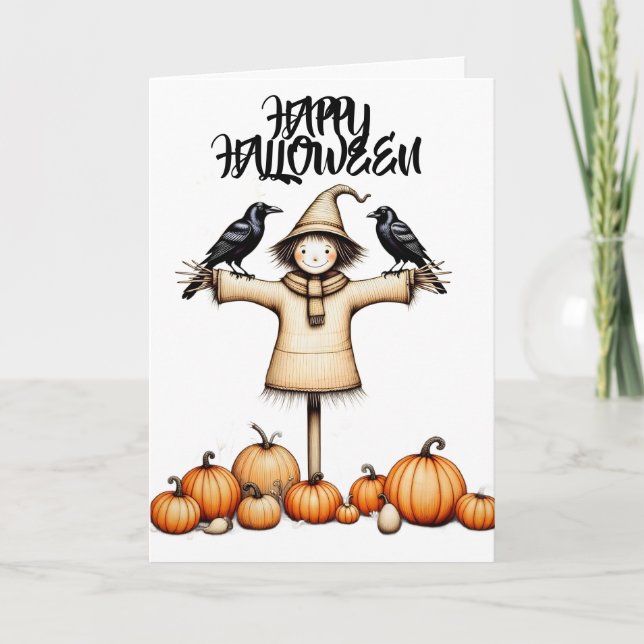 Tarjeta Halloween espeluznante (Anverso)