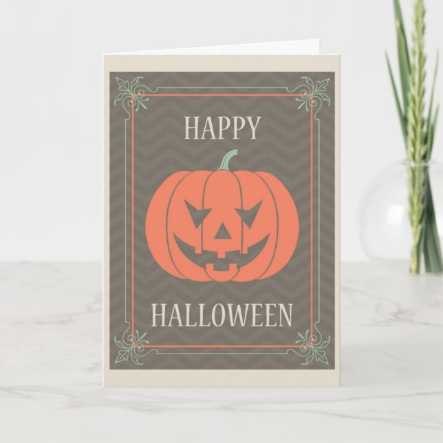 Tarjeta Halloween espeluznante (Anverso)