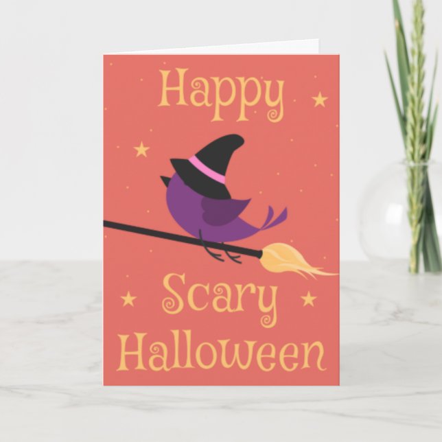 Tarjeta Halloween espeluznante (Anverso)