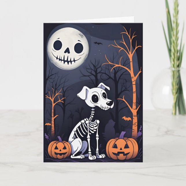 Tarjeta Halloween espeluznante (Anverso)