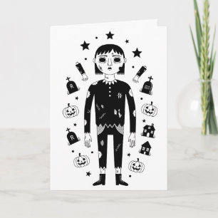 Tarjeta Halloween espeluznante