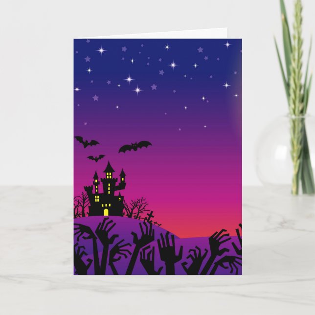 Tarjeta Halloween espeluznante (Anverso)