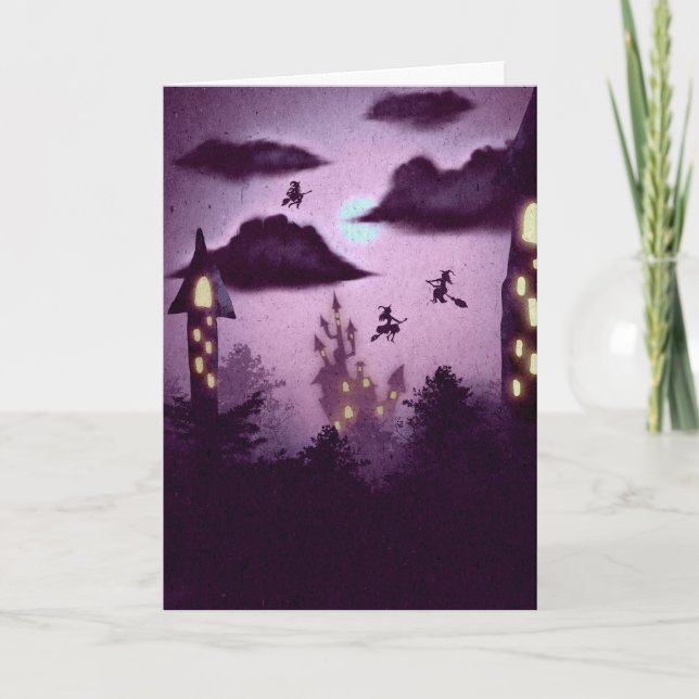 Tarjeta Halloween espeluznante (Anverso)