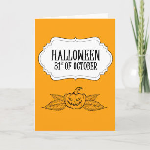 Tarjeta Halloween espeluznante