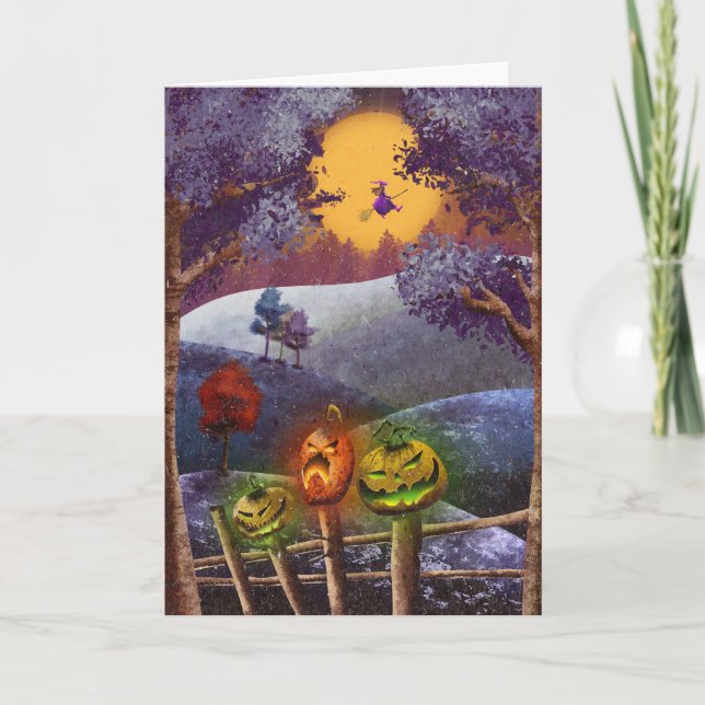 Tarjeta Halloween espeluznante (Anverso)