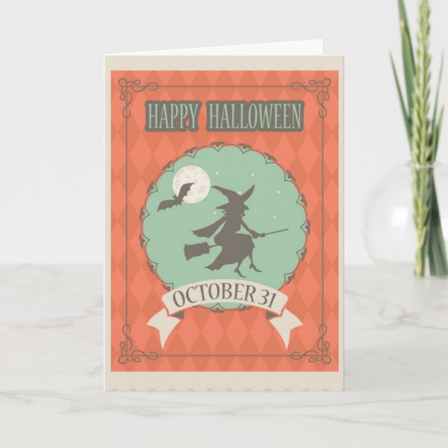 Tarjeta Halloween espeluznante (Anverso)