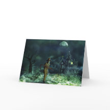 Halloween espeluznante Grim Reaper y casa embrujad