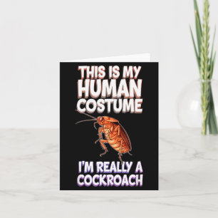 Tarjeta Halloween Este Es Mi Disfraz De Humano Realmente S