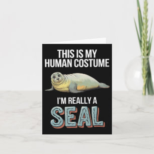 Tarjeta Halloween Este es mi disfraz humano, en realidad s