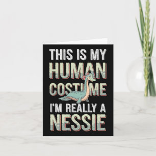 Tarjeta Halloween Este es mi disfraz humano, en realidad s