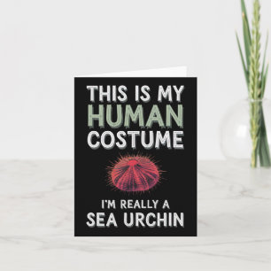 Tarjeta Halloween Este es mi disfraz humano, en realidad s