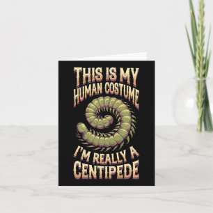 Tarjeta Halloween Este es mi disfraz humano, en realidad s