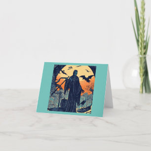 Tarjeta Halloween - Estilo Woodcut 3