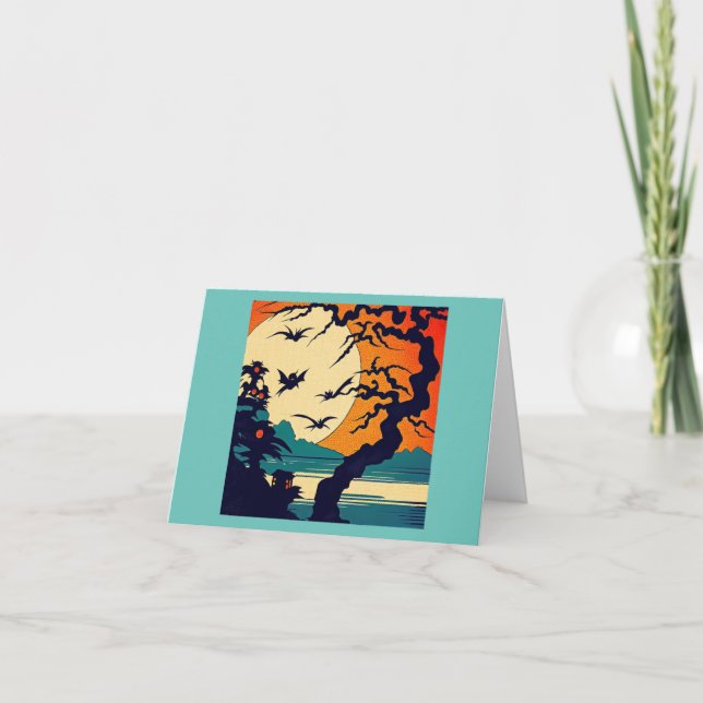 Tarjeta Halloween - Estilo Woodcut 7 (Anverso)