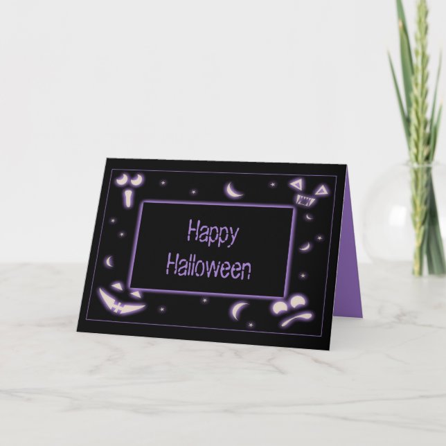 Tarjeta Halloween Faces (Anverso)