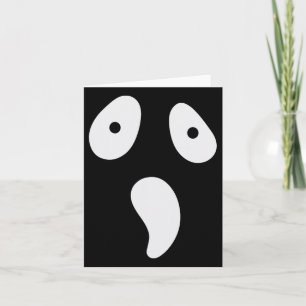 Tarjeta Halloween Fantasma Silenciosa Cara disfraz Funny S