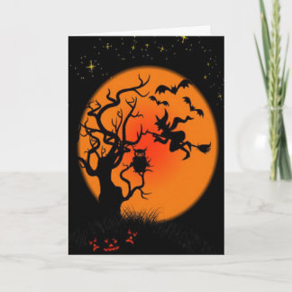 Tarjeta Halloween fantasmagórico