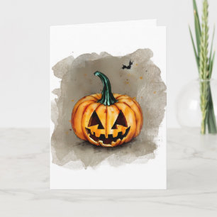 Tarjeta Halloween fantasmal