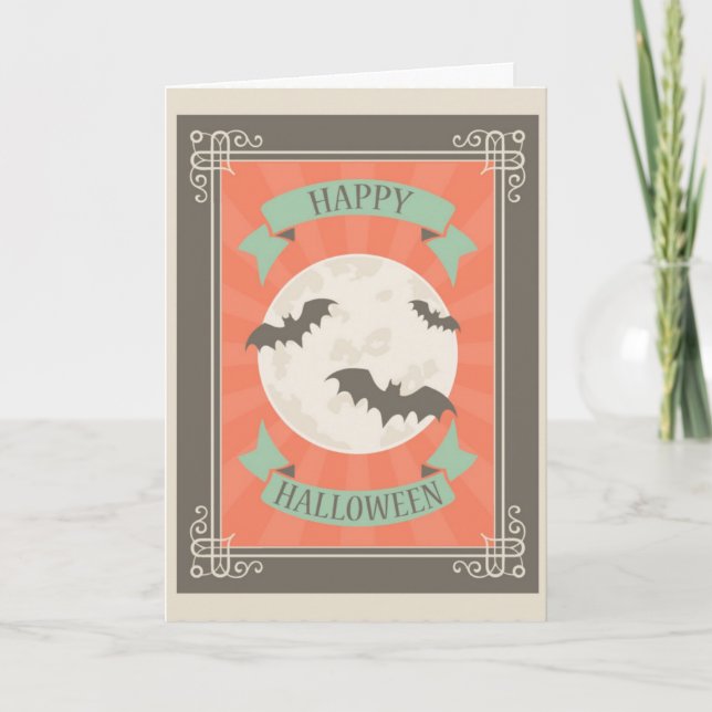 Tarjeta Halloween fantasmal (Anverso)