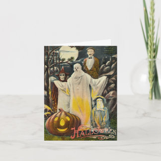 Tarjeta Halloween fantasmal