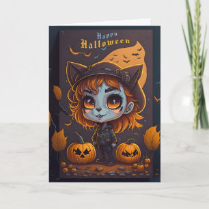 Tarjeta Halloween fantasmal