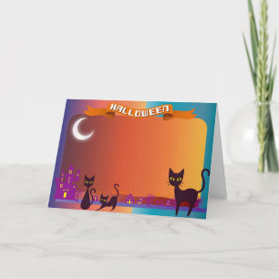 Tarjeta Halloween fantasmal