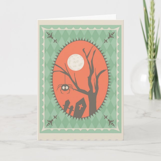 Tarjeta Halloween fantasmal (Anverso)