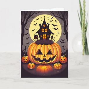 Tarjeta Halloween fantasmal