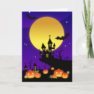 Tarjeta Halloween fantasmal