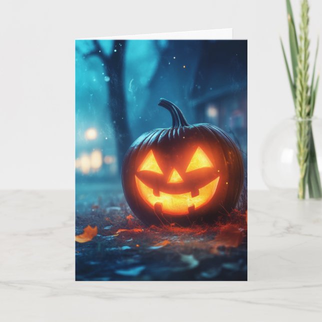 Tarjeta Halloween fantasmal (Anverso)