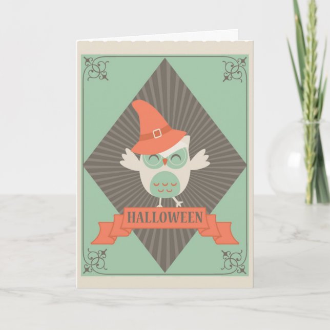 Tarjeta Halloween fantasmal (Anverso)