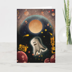Tarjeta Halloween fantasmal