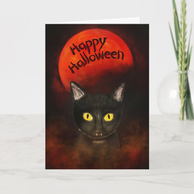 Tarjeta Halloween fantasmal (Anverso)