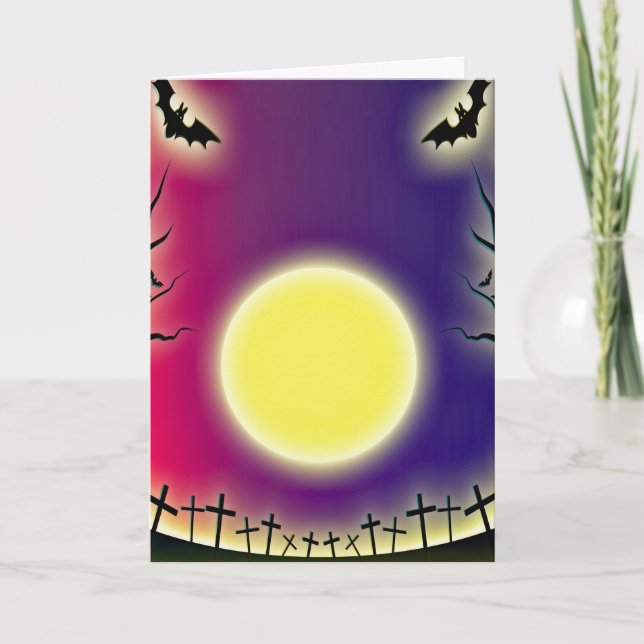 Tarjeta Halloween fantasmal (Anverso)