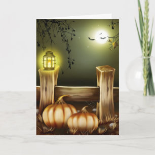 Tarjeta Halloween fantasmal