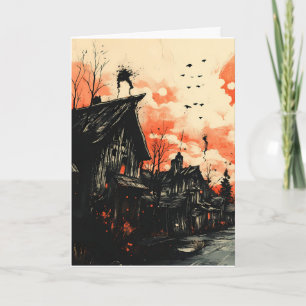 Tarjeta Halloween fantasmal