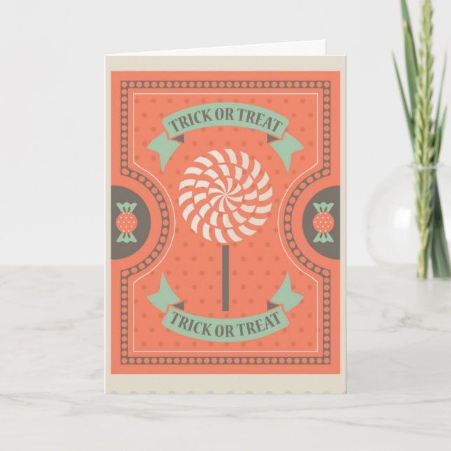 Tarjeta Halloween fantasmal (Anverso)