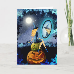 Tarjeta Halloween fantasmal