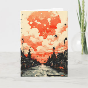 Tarjeta Halloween fantasmal