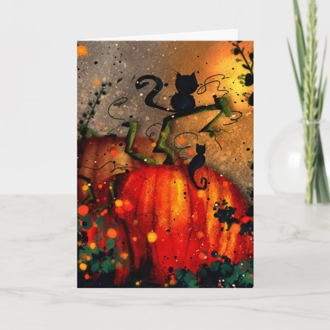 Tarjeta Halloween fantasmal (Anverso)