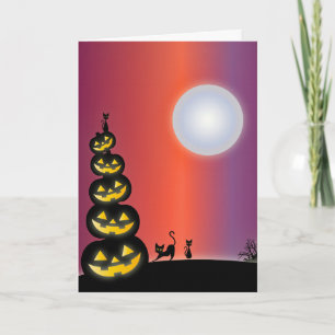 Tarjeta Halloween fantasmal