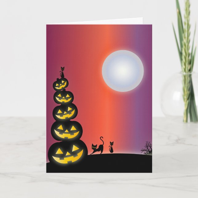 Tarjeta Halloween fantasmal (Anverso)