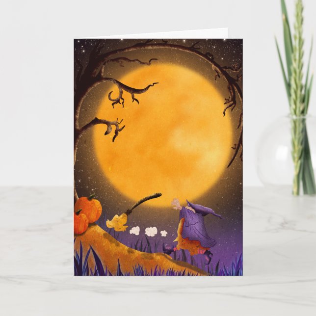 Tarjeta Halloween fantasmal (Anverso)