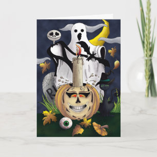 Tarjeta Halloween fantasmal