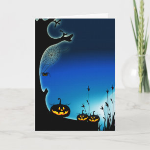 Tarjeta Halloween fantasmal