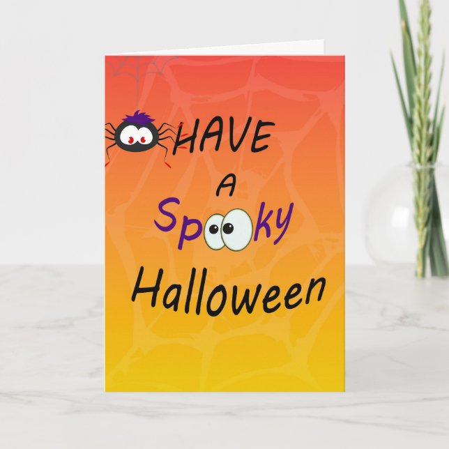 Tarjeta Halloween fantasmal (Anverso)