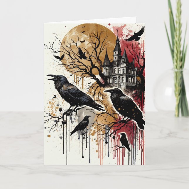 Tarjeta Halloween fantasmal (Anverso)