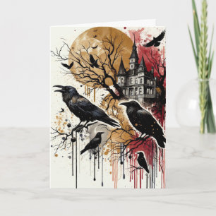 Tarjeta Halloween fantasmal