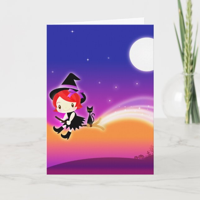 Tarjeta Halloween fantasmal (Anverso)