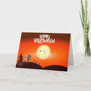 Tarjeta Halloween fantasmal